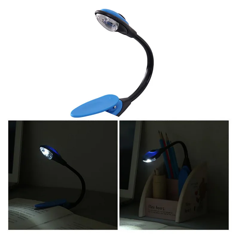 Мини Гибкий клип на яркий Booklight Светодиодная лампа для чтения портативный походный лампы для чтения подарок для детей 1 шт