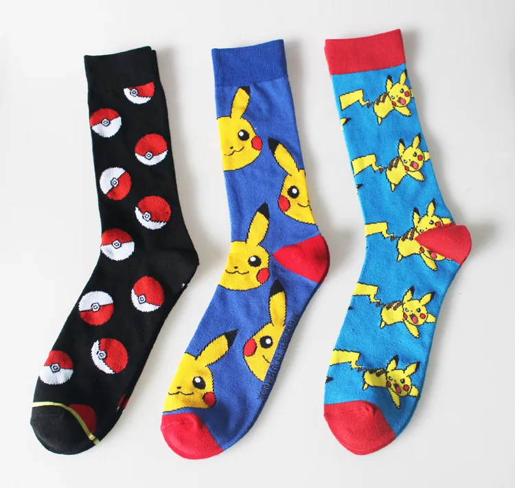 Hot!! Famous Japaness cartoon digital pets socks super cool new fashion socks for men original brand breathable Crew socks