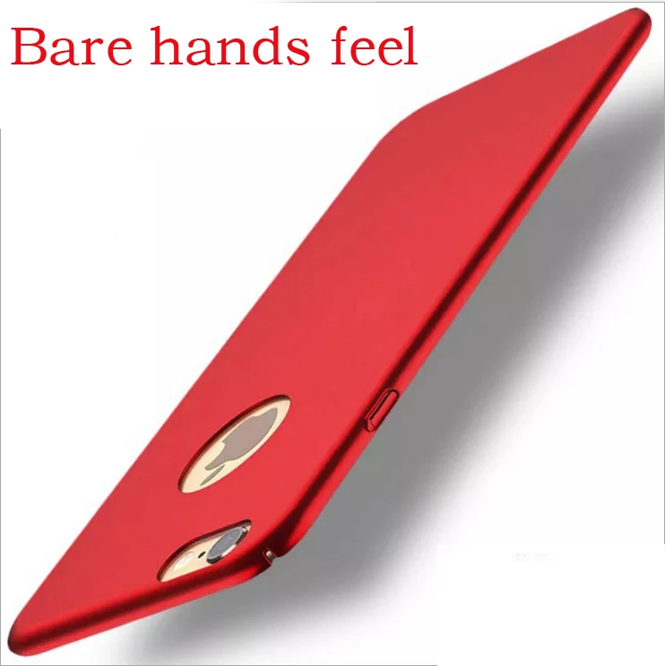

phone 6s full package hard shell simple matte Chinese red mobile phone shell Phone7/8/X plus bear protective cover