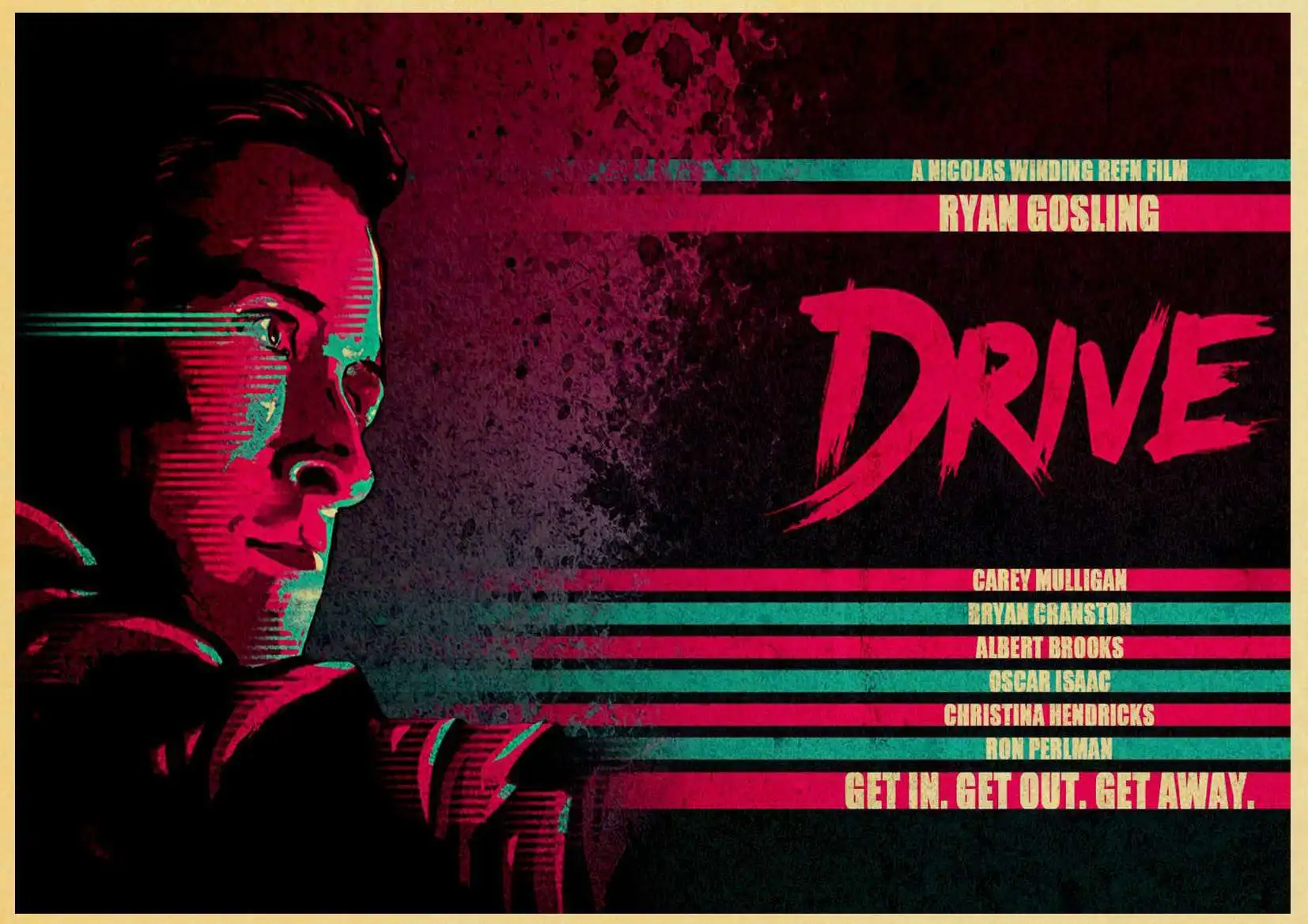 Drive Ryan Gosling Carey Mulligan винтажный бумажный плакат настенная живопись украшение дома 42X30 см 30X21 см - Цвет: E101