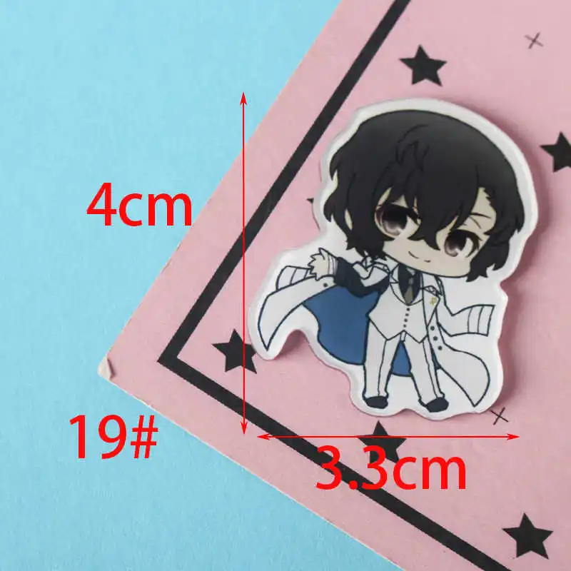 free shipping 1 PCS bungou stray dogs cartoon mix for Clothing Acrylic Badges Kawaii Icons on The Backpack Pin Brooch Badge Z68 - Цвет: No19