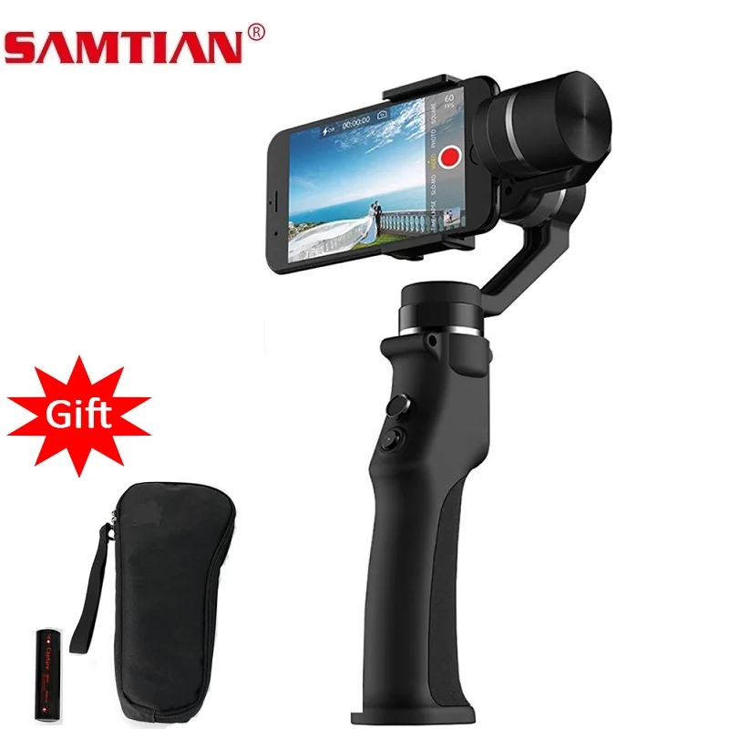 SAMTIAN Smooth 3 оси ручной смартфон Gimbal стабилизатор для телефона XS XR X 7 8 Plus samsung S7 9 фото