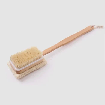 

Newly Natural Wooden Shower Body Bath Brush Massager Soft Bristles Loofah Sponge Bath Shower Spa Scrubber VA88