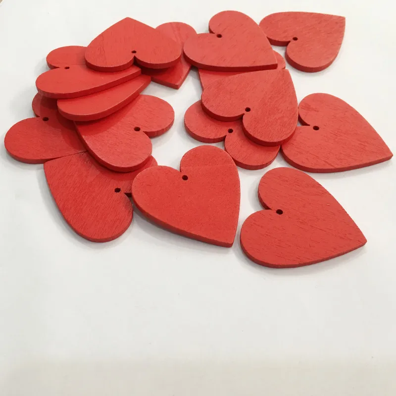 20 штук красного цвета с надписью Love Heart &quotсделай сам&quot пустой сердце деревянные