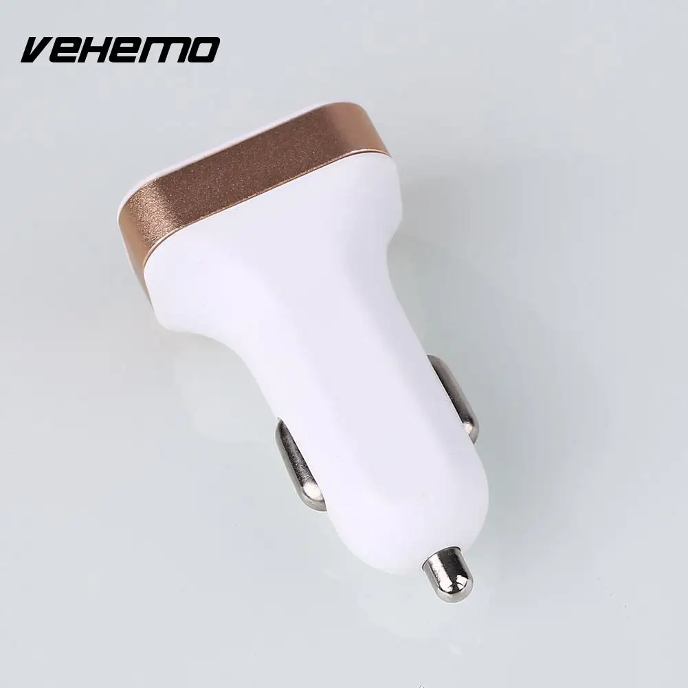 

Two Double Dual USB Output Car Auto Van Power Charger With Voltmeter Display