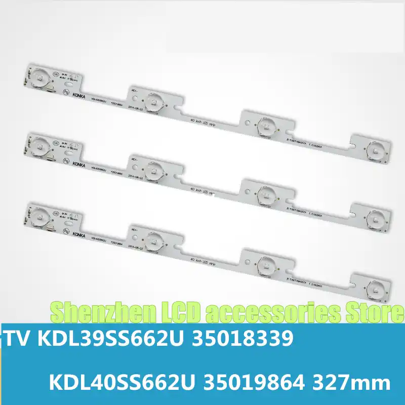 10 шт. 4 светодиодный s * 6 в светодиодный подсветка для Konka 39 дюймов ТВ KDL39SS662U 35018339 Konka 40 дюймов KDL40SS662U 35019864 327 мм - изображение
