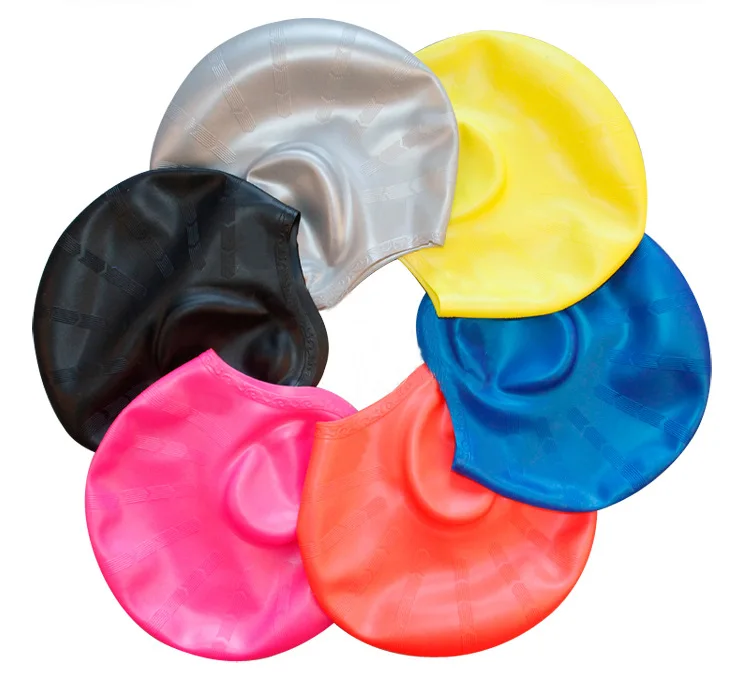 Защитная шапочка для плавания для мужчин и женщин, удобная высокоэластичная силиконовая Кепка Для Взрослых, водонепроницаемые беруши, силиконовая шапочка для плавания