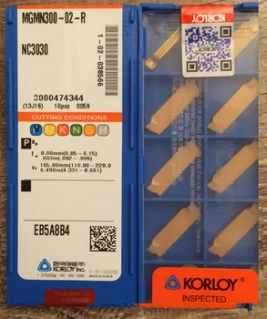 

MGMN300-02-R NC3030 KORLOY Supply Original carbide inserts MRMN for grooving Tungsten carbide Reliefing profiling