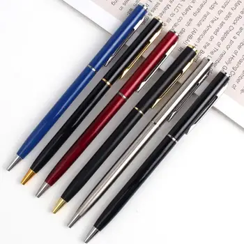 

Wholesale slim twist metal ballpoint pen for hotel gift pen can silk print or laser engraving your LOGO of hotel favor