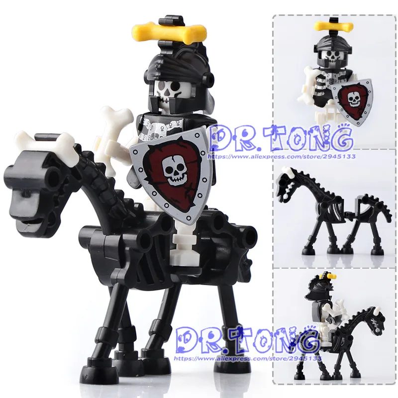 DR TONG Single Sale Medieval Castle Knights Rome Knights Skeleton Horses The Lord of the Rings