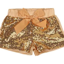 Одежда для малышей, одежда для маленьких девочек с бантом вечерние шорты с пайетками детский праздничный костюм летние шорты штаны костюм