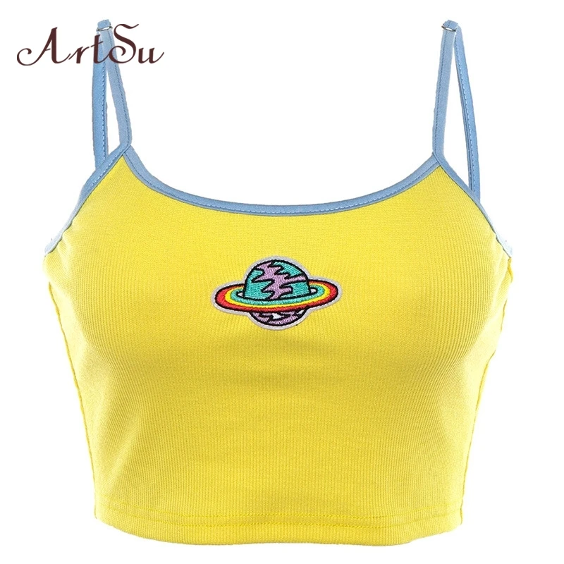 yellow shirt crop top