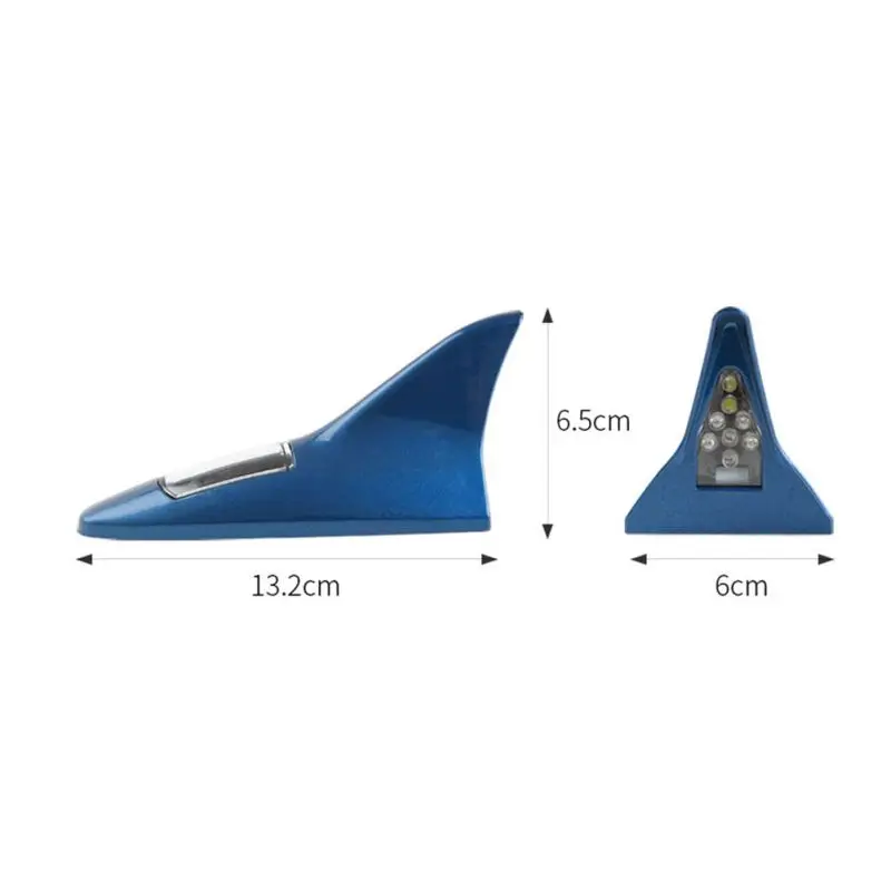 Solar Power Car Shark Fin Roof Antenna LED Car Styling Warning Flash Tail Light Anti-rear Warning Light/Solar Power Car Shark Fin Roof Antenna LED