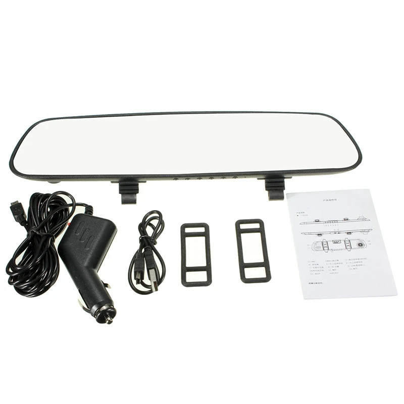 2.7 Inch LCD DVR Car Camera Dash Cam Digital  Video Recorder Rearview Mirror 5V 1A Auto Video