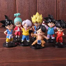 Dragonball Z фигурка Сон Гоку Goten стволы Upa Bulla молодежи Ver. ПВХ Dragon Ball фигурку Коллекционная модель игрушечные лошадки 7 шт./компл