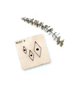 

diamond shape drop earring Die Cut leaf shape leather earring Cutting Mold Hole Punch Tool for Diy Leather craft 30/40/50mm