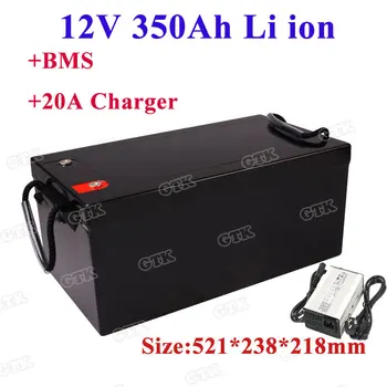 

Rechargeable 12V 350Ah Lithium li ion battery pack for Solar Solar energy storage system/electric boat/RV/solar panel+20Acharger