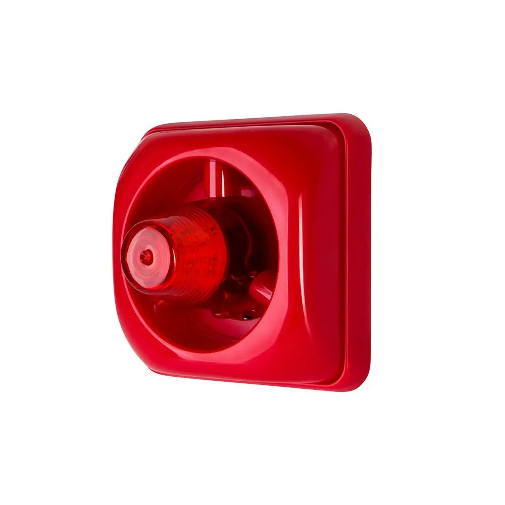 Security Alarm DC24V Alarm Siren with Flashlight 100dB Sounder Fire Siren with Strobe for Conventional Fire System siren alarm led strobe light