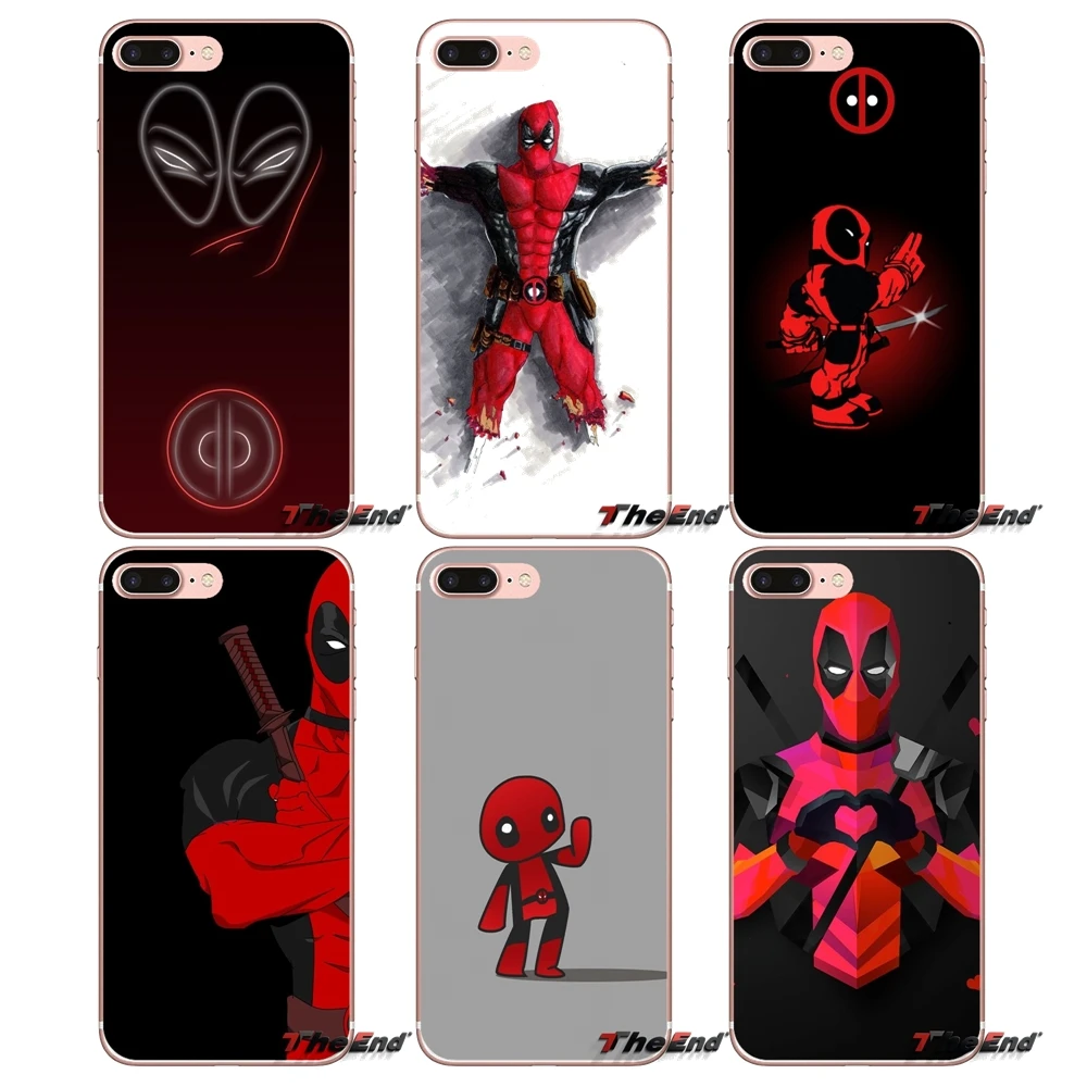Deadpool Art Мягкие прозрачные чехлы для iPhone X 4 4S 5 5S 5C SE 6 6S 7 8 Plus Samsung Galaxy J1 J3 J5 J7 A3 A5 2016 2017 |