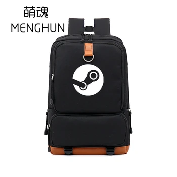 

STEAM logo backpack black nylon high capacity steam backpack game fans laptop backpack schoolbag durable bags nb320