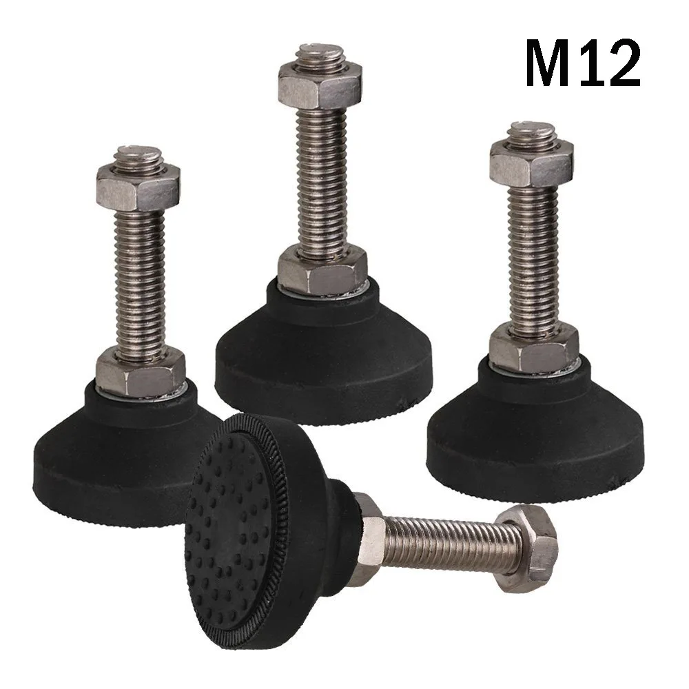 Регулируемые нивелировочные ножки M8 M10 M12 M16 резьба черная мебельная Лапка