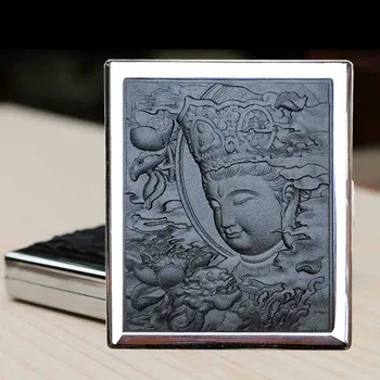 

Wood Carving Creative Cigarette Box Personality Gift Men Metal Ultra-thin Portable Stainless Steel Wood Box Sandalwood