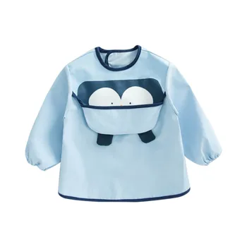 

Multifunctional Baby Waterproof Bibs Sleeved Pocket Children Cartoon Pattern Painted Drawing Bib Burp Cloths