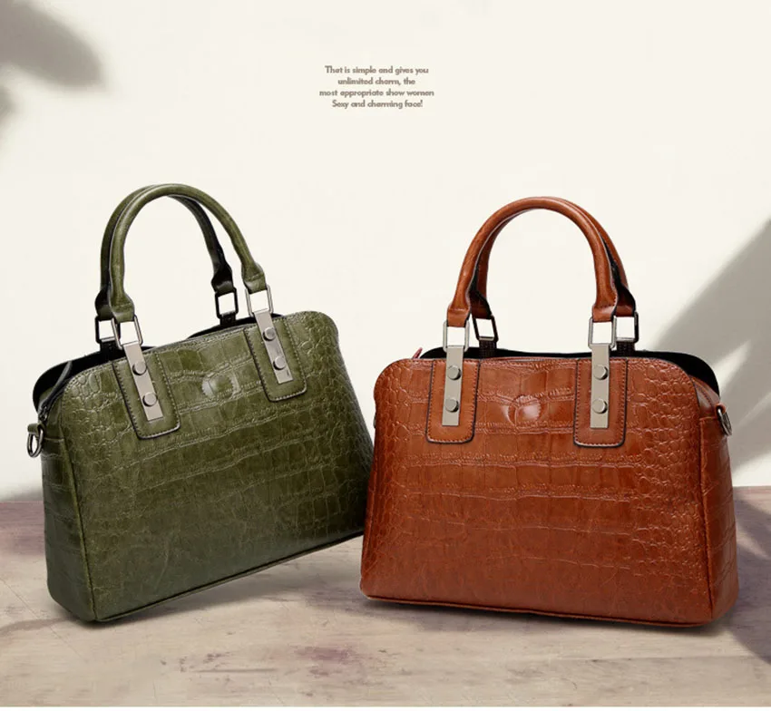 Женская винтажная сумка от известного бренда, роскошные кожаные сумки, сумки через плечо с узором «крокодиловая кожа» для женщин, модная дамская ручная сумка