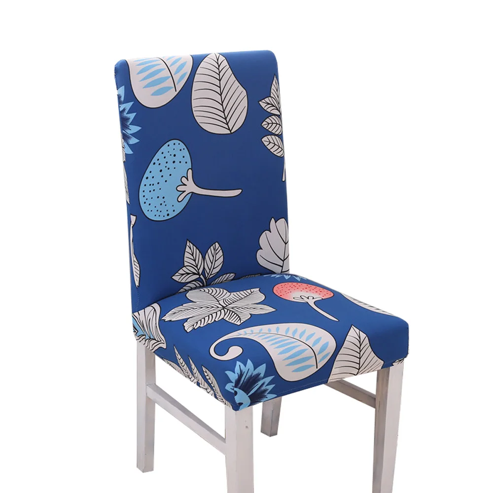 Чехлы на стулья с цветочным принтом, растягивающиеся эластичные универсальные Сменные чехлы на стулья из спандекса для кухни, дома, банкета, офиса - Цвет: 4