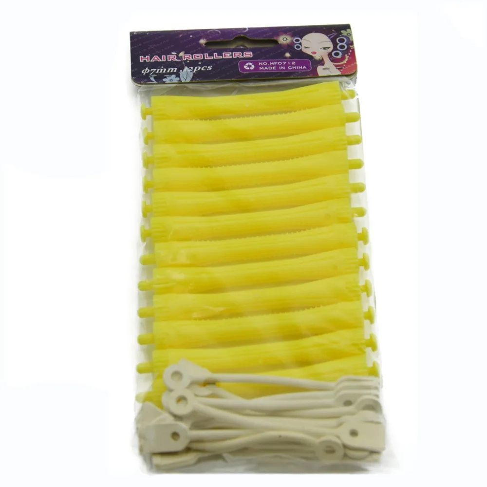 

12pcs Perm Rods with Rubber Band Hairdressing Styling Wave Perm Bar Corn Hair Clip Curler Maker DIY Tool for Women's Beauty U519