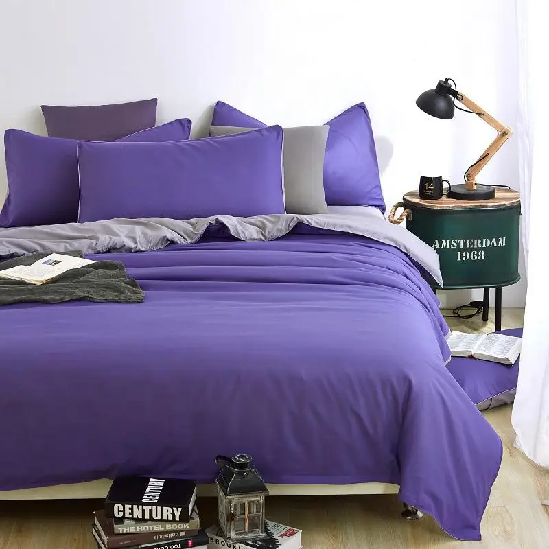 Novos conjuntos de cama cor simples lago
