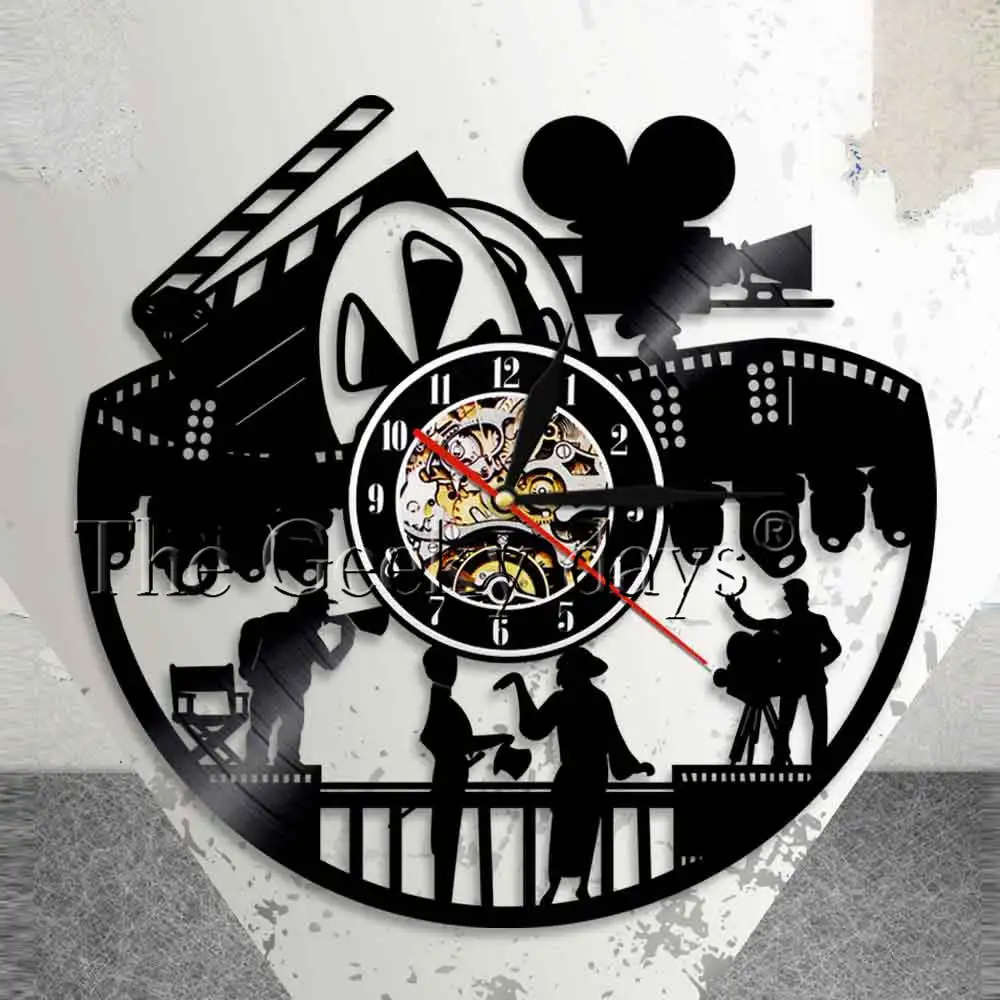 Cinema Theater Wall Art Home Decor Wall Clock Acting Actor Movie