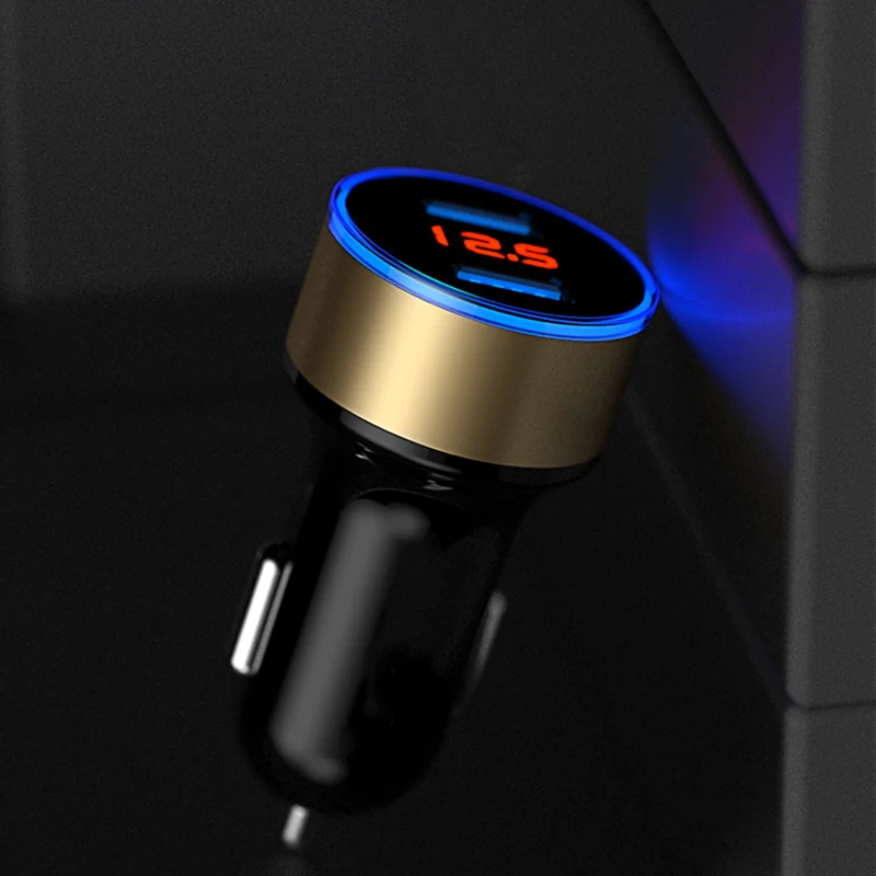 Universal Dual USB Car Charger 5V 3.1A Mini Charger Fast Charging With LED for Mobile Phone Smart phone Xiaomi Samsung iPhone X