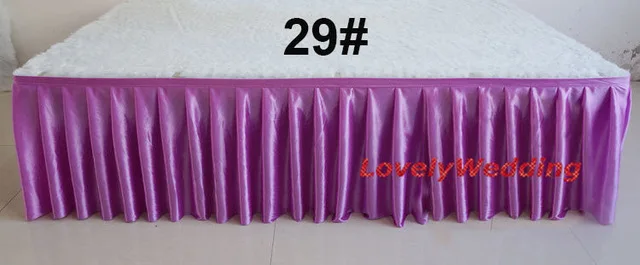2 шт. 75x300 см Шелк льда шифон свадебный стол юбка для скатерть для стола Свадьба сценический стол плинтус день рождения события Декор - Цвет: purple