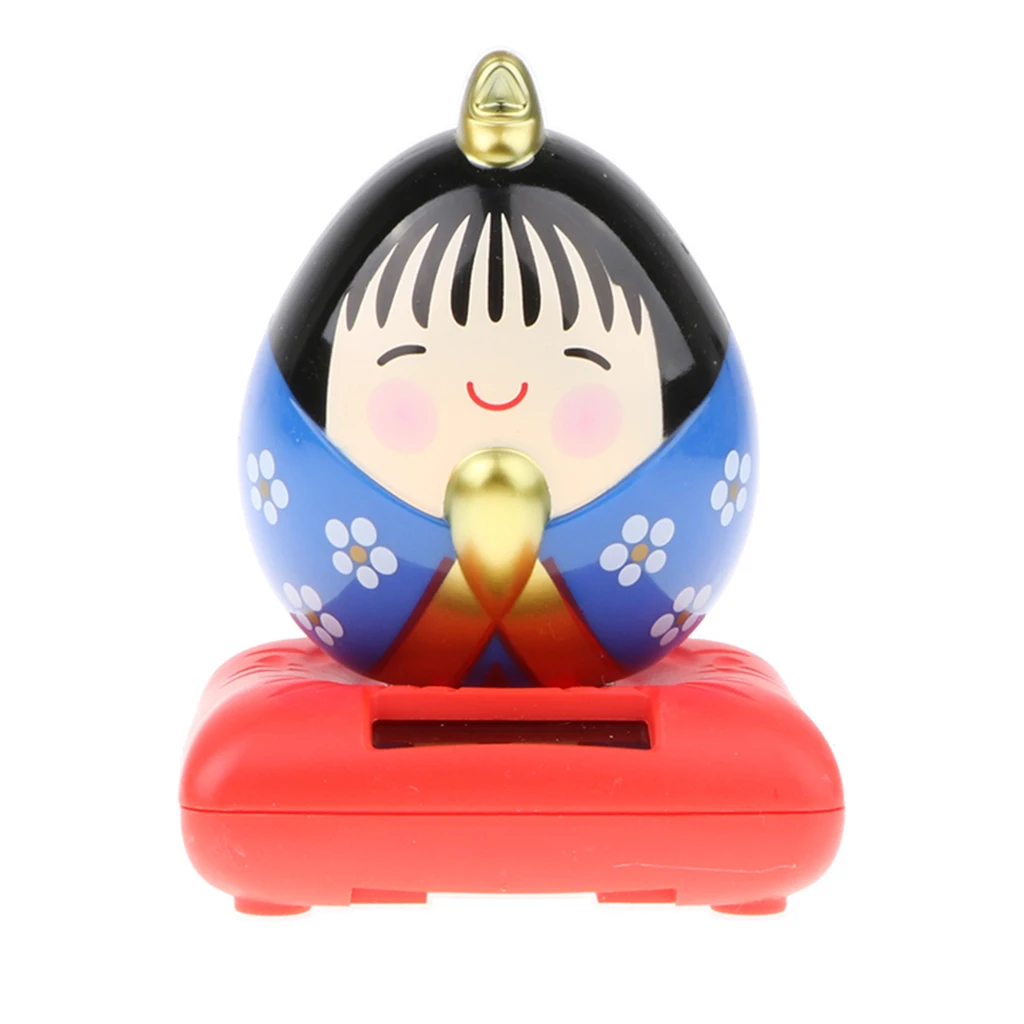 Cute Solar Powered Animated Swing Hands Praying Doll Action Figures Bobbling Toy Auto Car Ornament Home Decoration