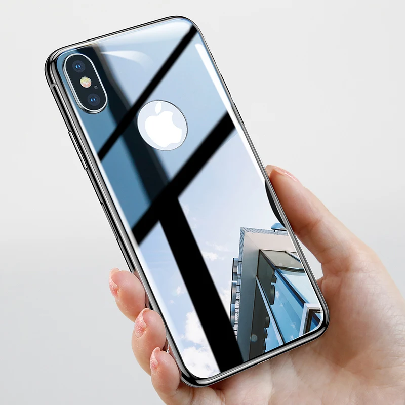 Защитная пленка Baseus 4D на заднюю панель из закаленного стекла для iPhone X 10, защитная пленка на заднюю панель для iPhone X 10 - Цвет: Grey