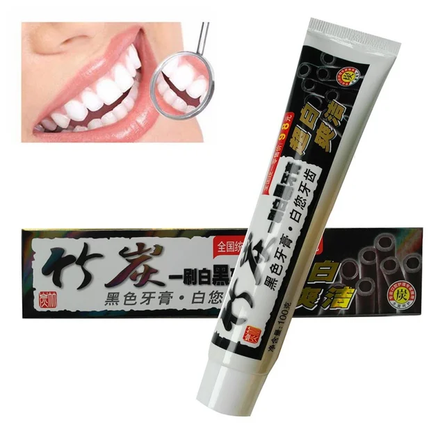100g teeth whitening toothpaste black bamboo charcoal whitening