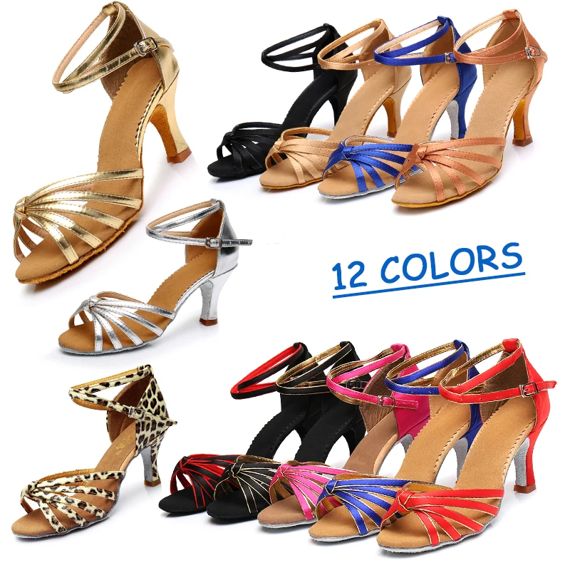 Женские латинские женские туфли для танцев, женские кроссовки, танцевальная обувь для женщин, джаз, бальный танец сальса, 12 цветов, около 5 см/7 см