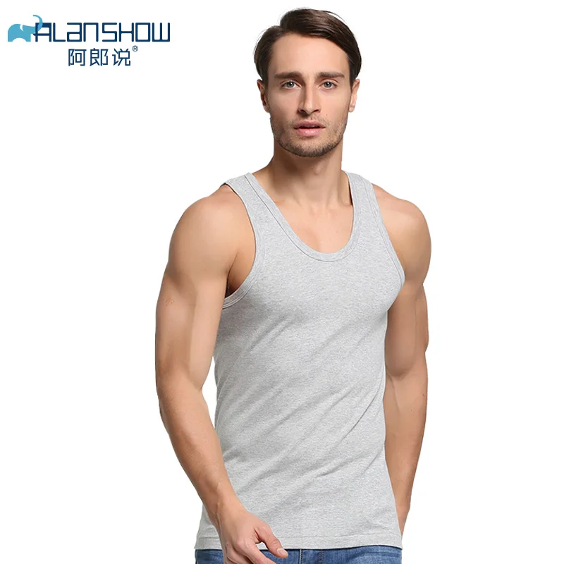 ALANSHOW الرجال القطن تانك القمم الملابس الداخلية رجل قميص قمصان شفافة الذكور Bodyshaper اللياقة البدنية المصارعة Singlets ALANSHOW الرجال القطن تانك القمم الملابس الداخلية رجل قميص قمصان شفافة الذكور Bodyshaper اللياقة البدنية المصارعة Singlets