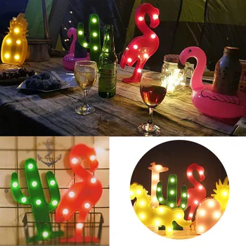 

HOT Type LED Modeling Lights A Variety Of Modeling Lights Modeling Light Flamingo Light 3d Night Lamp Pineaapple Lantern