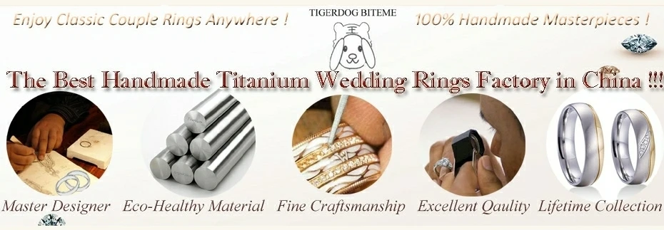 Ручной работы его и ее цвет золотистый здоровья кольцо titanium украшения обручальные кольца наборы для пары