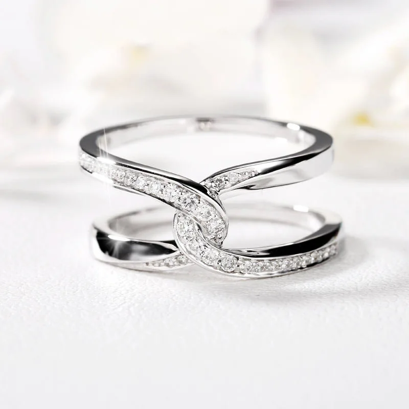 Женское кольцо с двумя геометрическими линиями visisap vogue