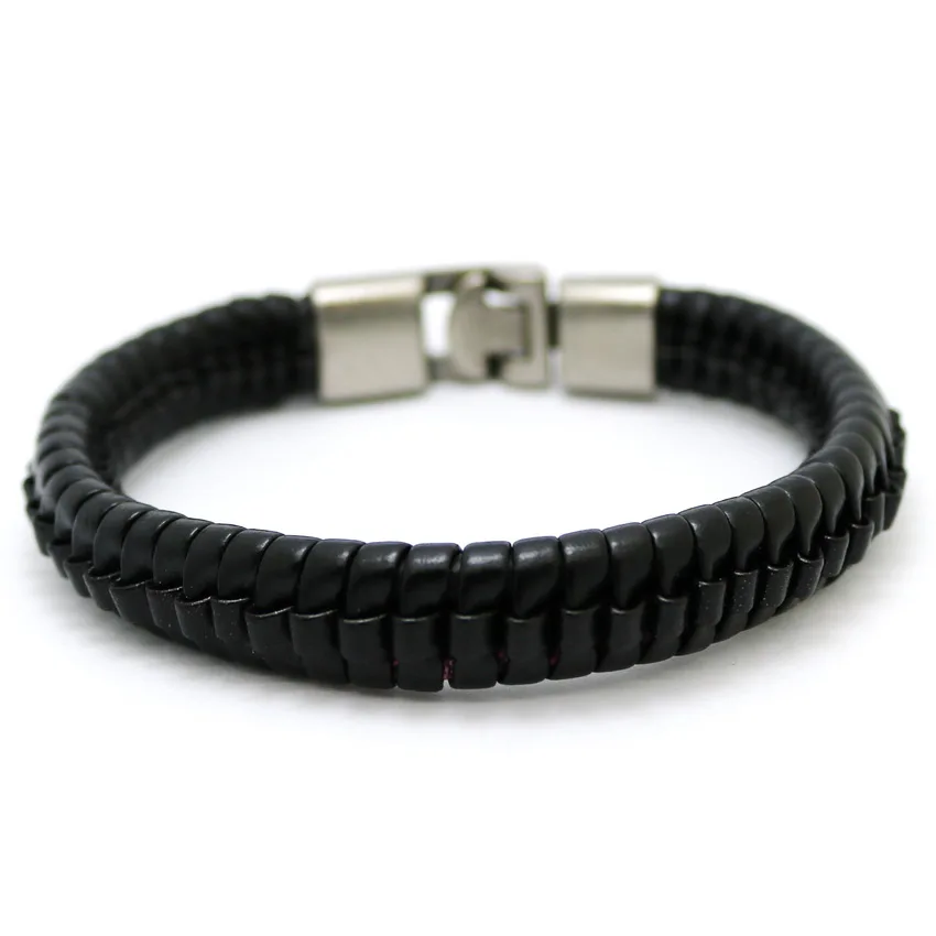 

New men's Accessories Buckle Bracelet 2016 Men's casual Leather bracelets Silver Charm Fashion Retro Male