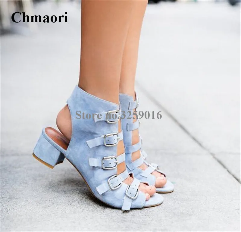 leather chunky heel sandals