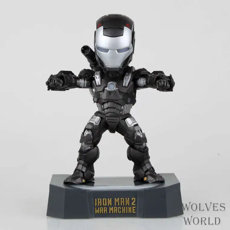 

Movie Figure 18CM EGG Attack Iron Man 2 War Machine With LED Light PVC Action Figure Model Toy Collectible Gift