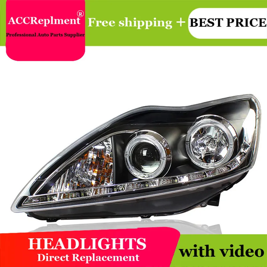 Автомобильный Стайлинг для Ford Focus head светильник s U angel eyes 2009 2011 светодиодный бар Q5