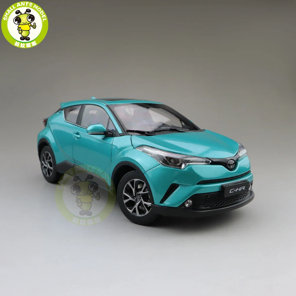 1/18 Тойота CHR C-HR литье под давлением модель автомобиля SUV игрушки Дети подарок для мальчика девочки синий цвет