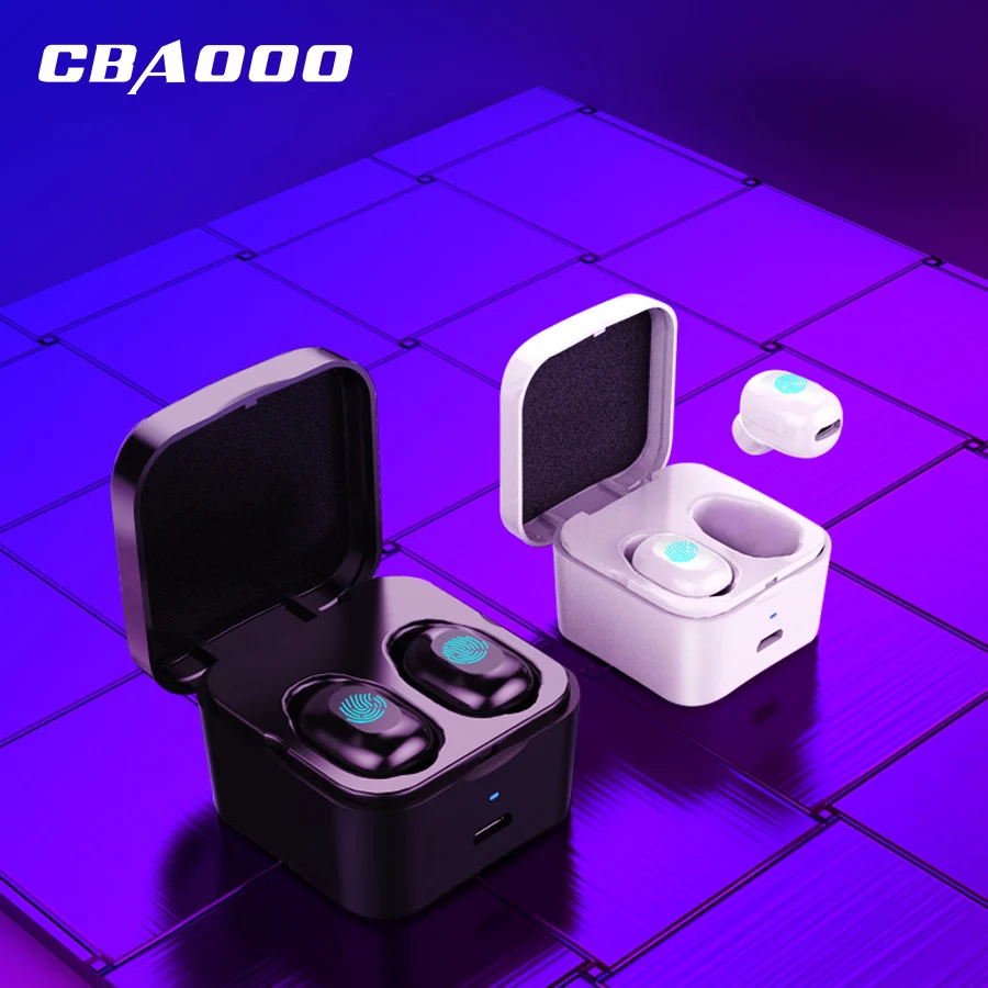 CBAOOO TWS Min Bluetooth наушники беспроводные наушники спортивные музыкальные гарнитуры bluetooth 5,0 наушники с микрофоном и зарядным устройством