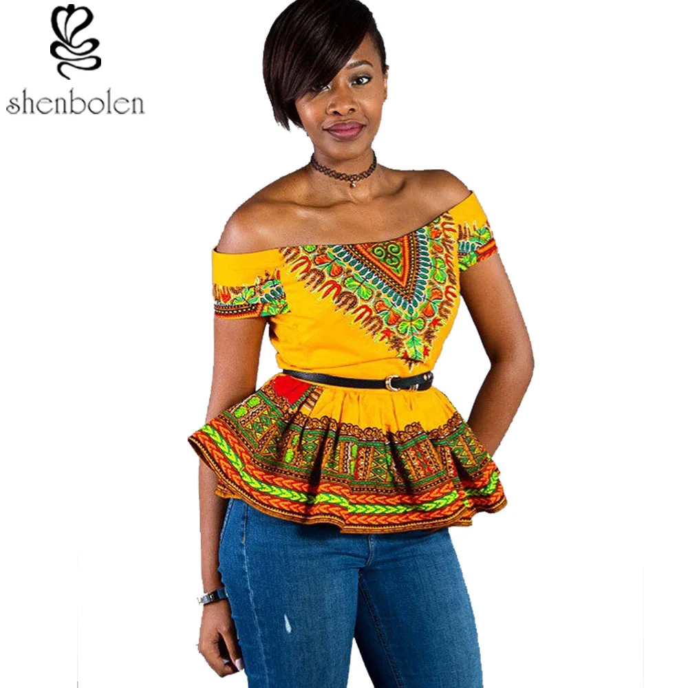 shenbolen 2018 summer african clothing tops for women