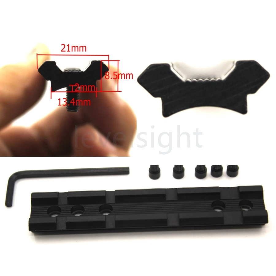 Монтажная база, область адаптера, крепление, конвертер, 100 мм, длина, крепления, Охотничий Тактический Регулируемый ласточкин хвост для ткача, 20 мм, Пикатинни